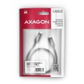 AXAGON BUCM32-CM05AB Kabel USB-C - USB-C 3.2 Gen 2 0.5m, PD 100W, 5A, 4K HD, ALU, oplot, czarny