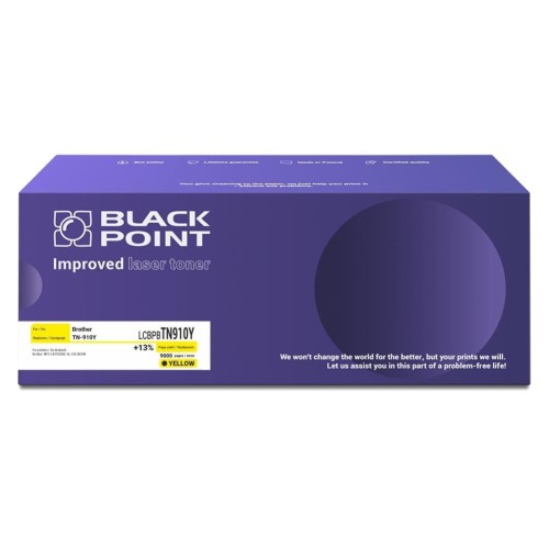 Toner Brother TN910 Yellow/ Zamiennik Black Point 9K