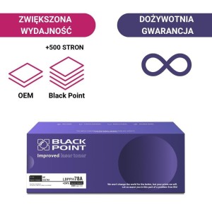 Toner HP CE278A Black Nr 78A / Zamiennik Black Point / 2,6K