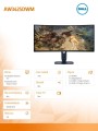 Dell Monitor AW3425DWM 34 cale Curved AMD FreeSync VA 180Hz WQHD         (3440x1440)/21:9/1xDP/2xHDMI/2xUSB 3.2/3Y AES&PPE
