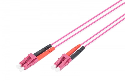 Digitus Patch cord światłowodowy FO LC-LC MM 50/125 OM4 duplex LSOH 1m
