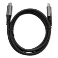Qoltec Kabel USB4 Ultra-Fast | USB-C PD 240W | Thunderbolt 3/4 | 4K |   40Gb/s | 1m | Czarny