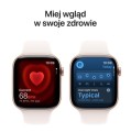 Apple Watch Series 11 GPS, koperta 42 mm z aluminium w kolorze różowego złota, pasek sportowy w kolorze łagodnego różu - rozmiar M/L