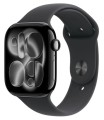 Apple Watch Series 11 GPS + Cellular koperta 46 mm z aluminium w kolorze onyksu, pasek sportowy w kolorze czarnym - rozmiar M/L