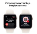 Apple Watch SE 3 GPS koperta 40 mm z aluminium w kolorze księżycowej poświaty, pasek sportowy w kolorze księżycowej poświaty - rozmiar M/L