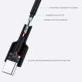 AUKEY CB-CA2 OEM kabel USB-C - USB-A 2m 60W PD 3A 20V FCP AFC nylonowy oplot czarny
