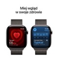 Apple Watch Series 11 GPS + Cellular koperta 42 mm z tytanu w kolorze łupku, bransoleta mediolańska w kolorze łupku
