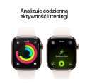 Apple Watch Series 11 GPS + Cellular koperta 46 mm z tytanu w kolorze złotym, pasek sportowy w kolorze łagodnego różu - rozmiar S/M