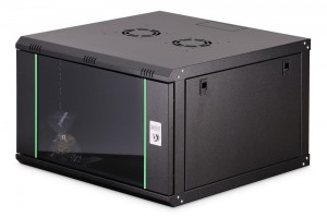 Digitus Szafa sieciowa wisząca Dynamic 19" 7U rack 385x600x600mm, drzwi szyba, czarna, niezłożona, 60kg