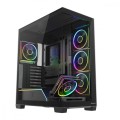 MODECOM Obudowa PC VOLCANO STELLAR PLUS ARGB MIDI 5F Czarna