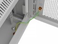 Lanberg Szafa instalacyjna rack wisząca 12U 600x600 szara drzwi perforowane (flat pack)