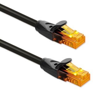 Qoltec Kabel patchcord UTP | kat.6 | 2 x RJ-45 | High speed 1Gb/s |     Pozłacane styki | 15m | Czarny