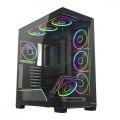 MODECOM Obudowa PC VOLCANO STELLAR PLUS ARGB MIDI 8F Czarna