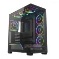 MODECOM Obudowa PC VOLCANO STELLAR PLUS ARGB MIDI 8F Czarna