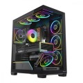 MODECOM Obudowa PC VOLCANO STELLAR PLUS ARGB MIDI 8F Czarna