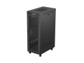 Lanberg Szafa instalacyjna rack stojąca 19 cali 32U 600x1000 drzwi perforowane LCD czarna (Flat pack)