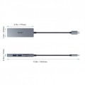 AUKEY HUB USB-C CB-C63 aluminiowy | Ultra Slim | 4w1 | 3xUSB 3.1 | 1xMicroSD i SD